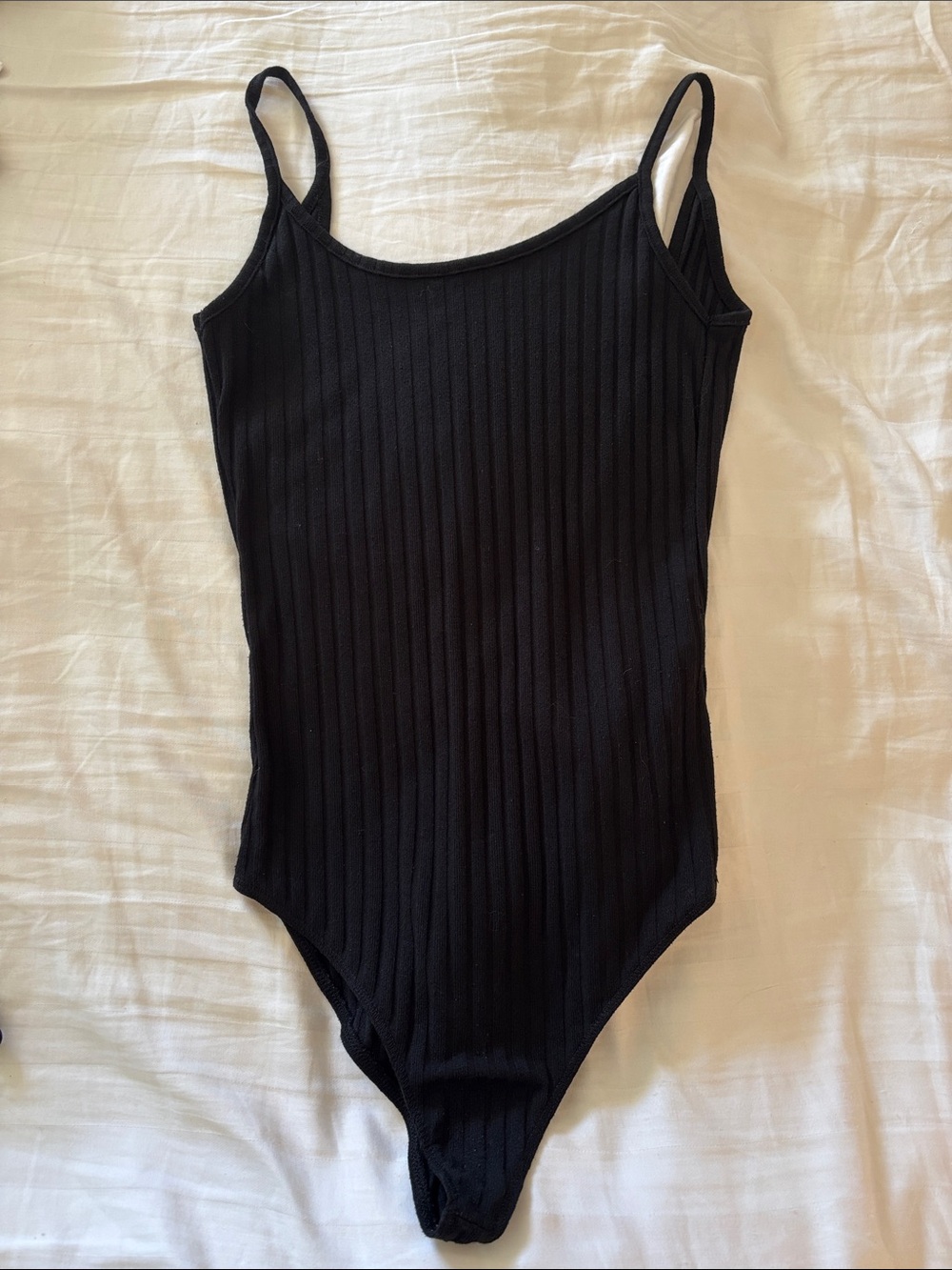 Zara Black Ribbed Tank Bodysuit